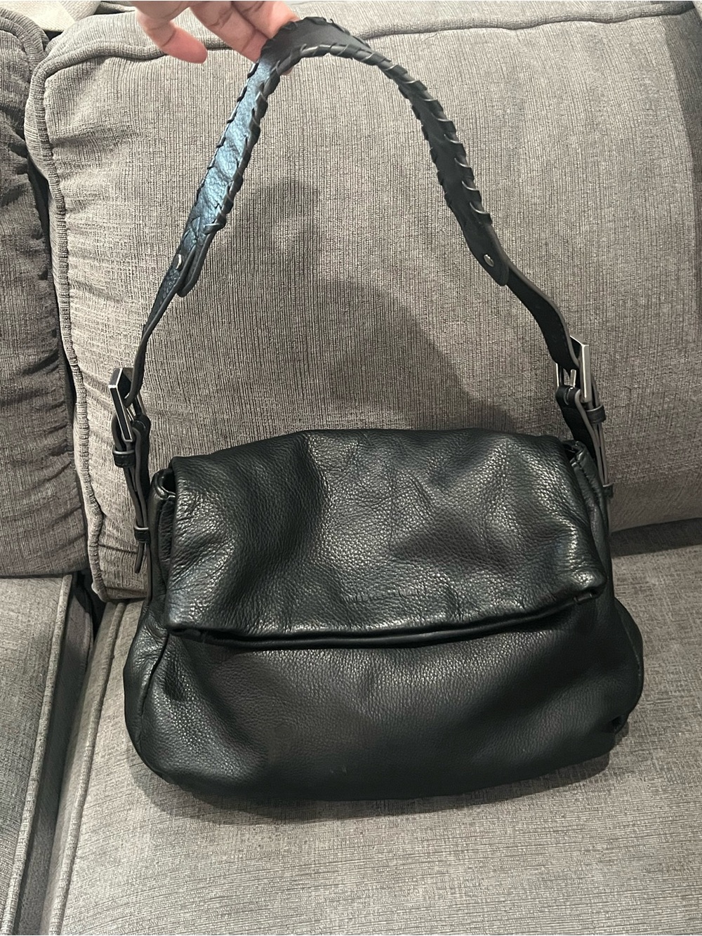 Aimee Kestenberg Hobo Pebbled Black Leather